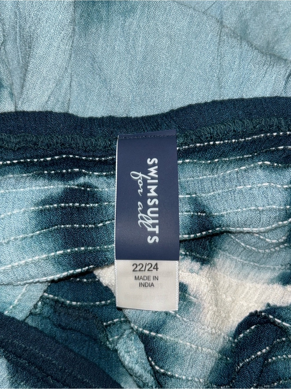 Blue Tie-Dye Strapless Wide-Leg cropped Jumpsuit NEW swimsuits for all - Picture 5 of 5